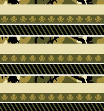 Pattern stripes and stripes army green color Stock Illustration