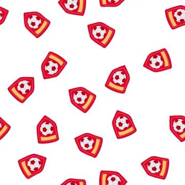 Pattern stripes soccer emblem cartoon vector Stock Illustration