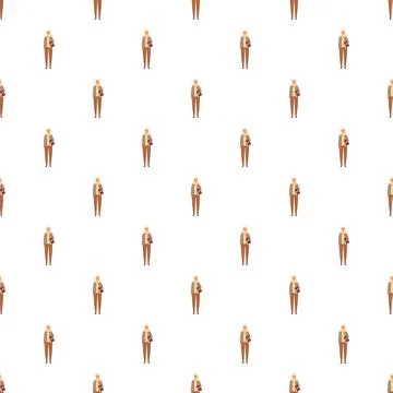 Pattern of student characters carrying books Stock Illustration
