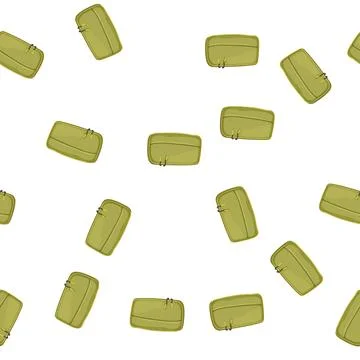 Pattern student pencil case cartoon vector Stock Illustration