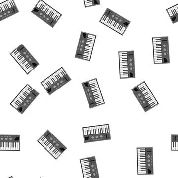 Pattern studio synthesizer audio cartoon vector Stock Illustration