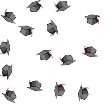 Pattern study graduation hat cartoon vector Stock Illustration