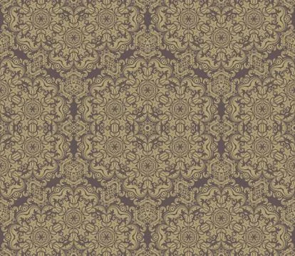 Pattern in the style of Baroque. Abstract Golden Vector Background Illustrazione stock