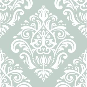 Pattern in the style of Baroque. Abstract Vector Background. Blue and White Illustrazione stock