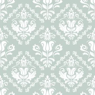 Pattern in the style of Baroque. Abstract Vector Background. Blue and White Stock Illustration