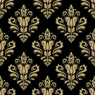 Pattern in the style of Baroque. Abstract Vector Golden Background イラスト素材