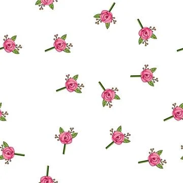 Pattern style boutonniere cartoon vector Stock Illustration