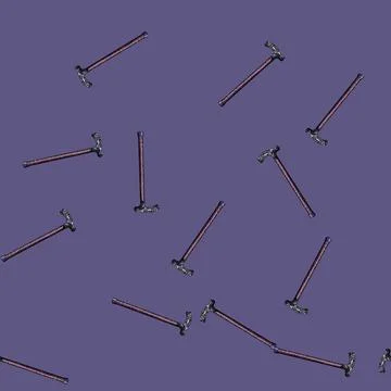 Pattern style cane stick gentleman sketch hand drawn Stock Illustration
