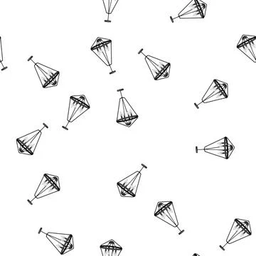 Pattern style chandelier cartoon vector Illustrazione stock