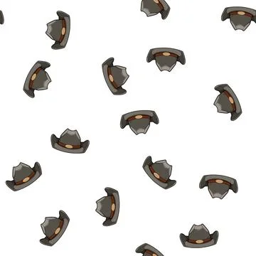 Pattern style cowboy hat cartoon vector Stock Illustration