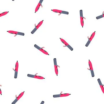 Pattern style curling iron cartoon vector Stock Illustration