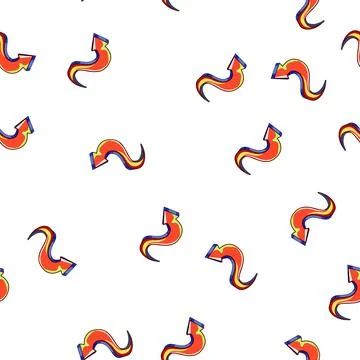 Pattern style graffiti arrow cartoon vector Stock Illustration