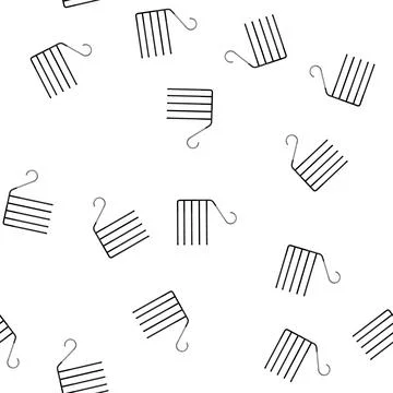 Pattern style hanger clothes cartoon vector Stock Illustration