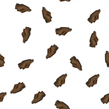 Pattern style man shoes cartoon vector Stock Illustration