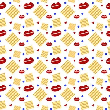 Pattern in the style of Memphis Stock Illustration