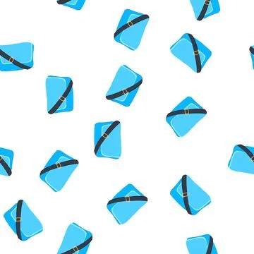 Pattern style messenger bag cartoon vector Stock-Illustration