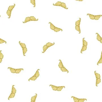 Pattern style moustaches cartoon vector Stock Illustration
