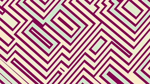 Pattern in style of pattern maze. Design. Rotating ornament with maze elements Stock Footage 166646141