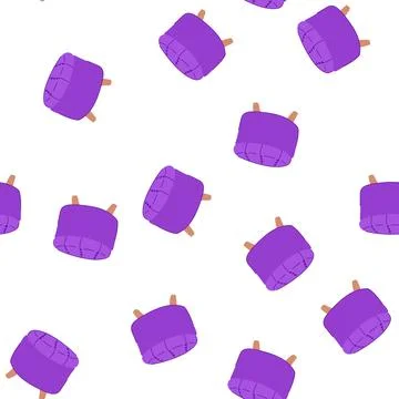 Pattern style pouf cartoon vector Stock Illustration