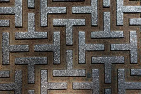 Pattern style of steel floor for background Stock Photos