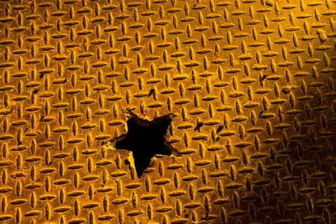 Pattern style of steel floor for background Stock Photos