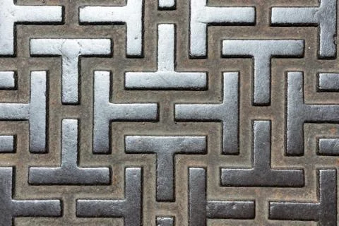 Pattern style of steel floor for background Stock Photos