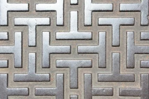 Pattern style of steel floor for background Stock Photos