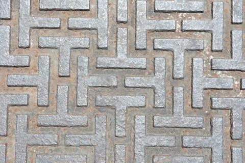 Pattern style of steel floor for background Stock Photos