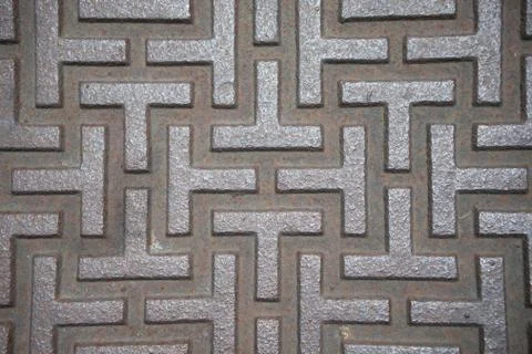 Pattern style of steel floor for background Stock Photos