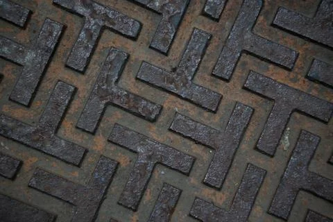 Pattern style of steel floor for background Stock Photos