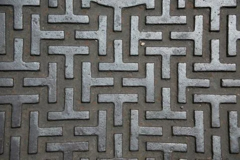 Pattern style of steel floor for background Stock Photos