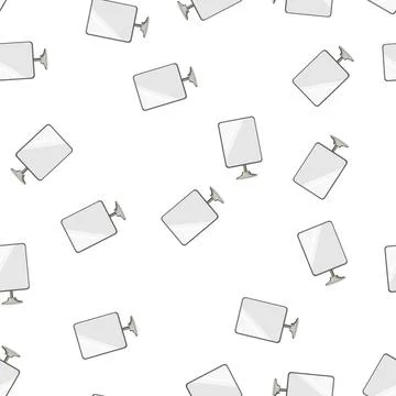 Pattern style table mirror cartoon vector Stock Illustration