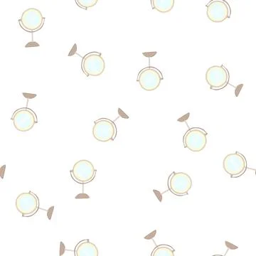 Pattern style table mirror cartoon vector Stock Illustration