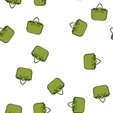 Pattern stylish fabric grocery bag cartoon vector Stock Illustration
