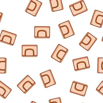 Pattern stylish makeup bag cartoon vector イラスト素材