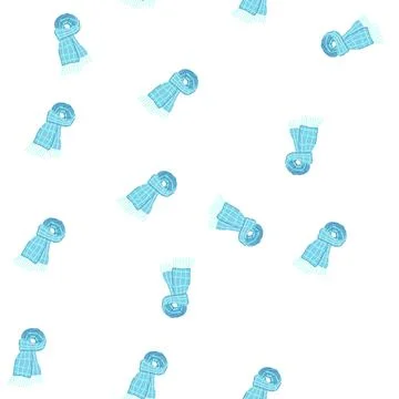 Pattern stylish winter scarf man cartoon vector Stock Illustration