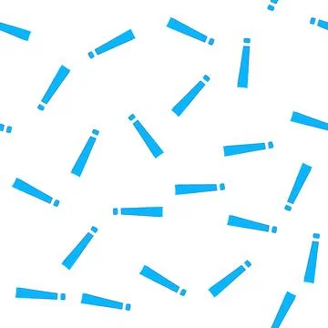 Pattern stylized blue exclamation mark drawing with an outline, standing out  Stock Illustration