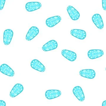 Pattern stylized blue fingernail with water droplet design 库存插图