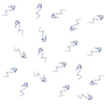 Pattern Stylized blue lightning bolt striking down energy Stock Illustration