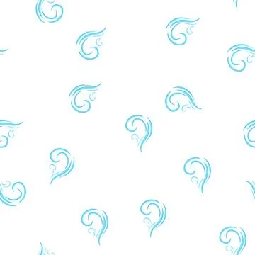 Pattern stylized blue wind gust air movement Stock Illustration