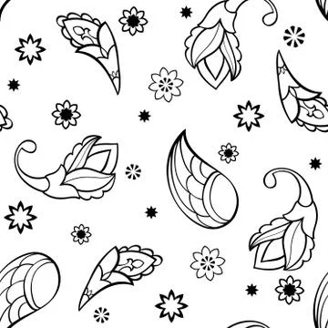 Pattern with stylized cartoonish elements. Stock-Illustration