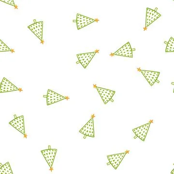 Pattern stylized christmas tree for holiday season Stock Illustration