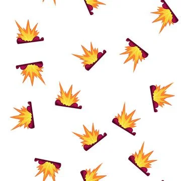Pattern stylized explosion effect creating a dynamic energy burst イラスト素材