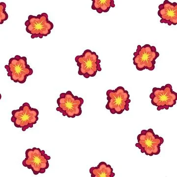 Pattern stylized fireball explosion bursting with comic energy 库存插图