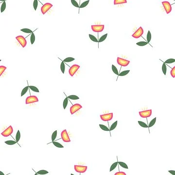 Pattern stylized geometric flower with vibrant simple shapes Stock Illustration