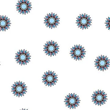 Pattern Stylized mandala flower design with intricate patterns Illustrazione stock