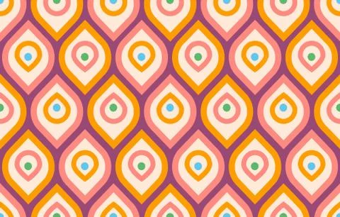 Pattern with stylized peacock feathers Illustration