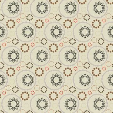 A pattern of stylized plants in the form of leaves, flowers. Stock Photos