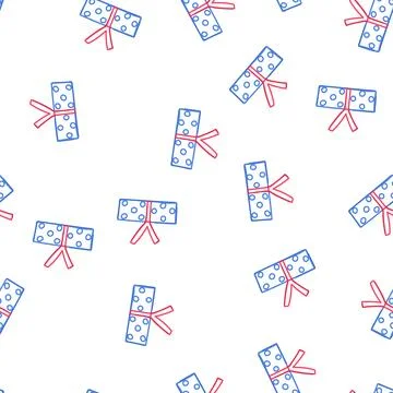Pattern stylized present cartoon drawing celebrating gift giving Ilustración de archivo