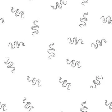 Pattern Stylized rising smoke puff vector graphic isolated Illustrazione stock